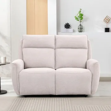 Reclinersoffa Östvik 2-sits med manuell mekanism - beige - Möbler - Soffa - Biosoffa & reclinersoffa - 2 sits biosoffa & reclinersoffa