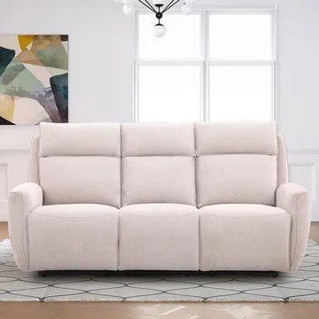 Reclinersoffa Östvik 3-sits med manuell mekanism - beige - Möbler - Soffa - Biosoffa & reclinersoffa - 3 sits biosoffa & reclinersoffa