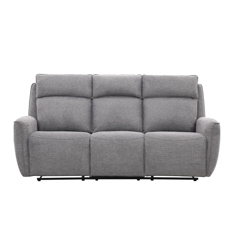 Reclinersoffa Östvik 3-sits med manuell mekanism - grå - Möbler - Soffa - Biosoffa & reclinersoffa - 3 sits biosoffa & reclinersoffa
