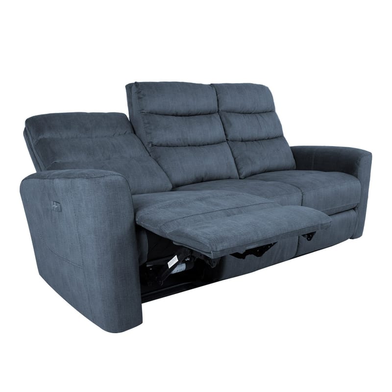 Reclinersoffa Darvi 3-sits med elektrisk mekanism - blå - Möbler - Soffa - Biosoffa & reclinersoffa - 3 sits biosoffa & reclinersoffa