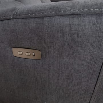 Reclinersoffa Darvi 3-sits med elektrisk mekanism - Grå sammet - Möbler - Soffa - Biosoffa & reclinersoffa - 3 sits biosoffa & reclinersoffa