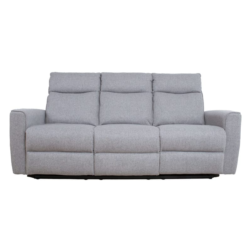 Reclinersoffa Fjolna 3-sits med manuell mekanism - grå - Möbler - Soffa - Biosoffa & reclinersoffa - 3 sits biosoffa & reclinersoffa