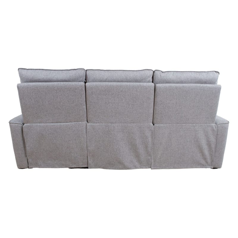 Reclinersoffa Fjolna 3-sits med manuell mekanism - grå - Möbler - Soffa - Biosoffa & reclinersoffa - 3 sits biosoffa & reclinersoffa