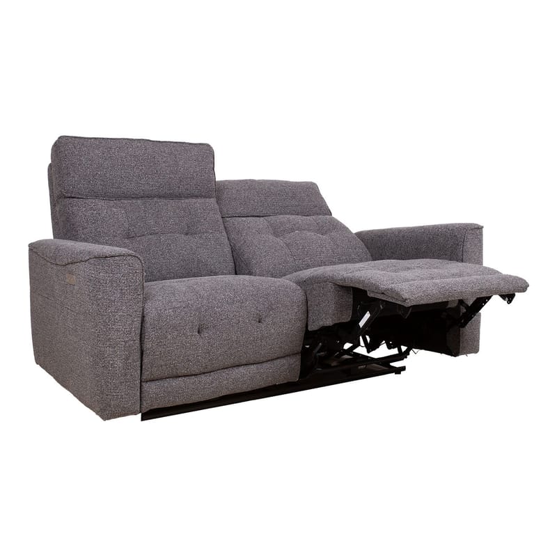 Reclinersoffa Glendor 2-sits med elektrisk mekanism - Grå - Möbler - Soffa - Biosoffa & reclinersoffa - 2 sits biosoffa & reclinersoffa