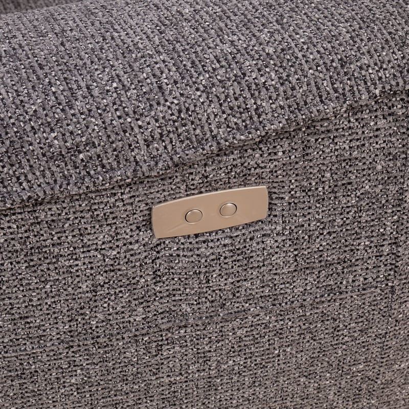 Reclinersoffa Glendor 2-sits med elektrisk mekanism - Grå - Möbler - Soffa - Biosoffa & reclinersoffa - 2 sits biosoffa & reclinersoffa