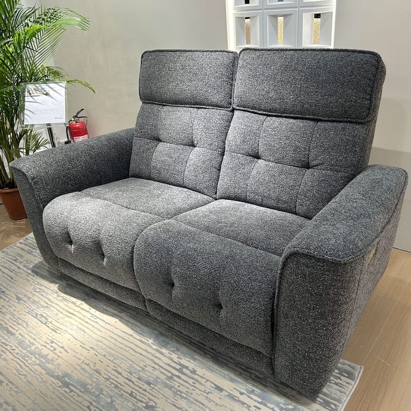 Reclinersoffa Glendor 2-sits med elektrisk mekanism - Grå - Möbler - Soffa - Biosoffa & reclinersoffa - 2 sits biosoffa & reclinersoffa