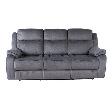 Reclinersoffa Iskmar 3-sits med manuell mekanism - Grå - Möbler - Soffa - Biosoffa & reclinersoffa - 3 sits biosoffa & reclinersoffa