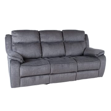 Reclinersoffa Iskmar 3-sits med manuell mekanism - Grå - Möbler - Soffa - Biosoffa & reclinersoffa - 3 sits biosoffa & reclinersoffa