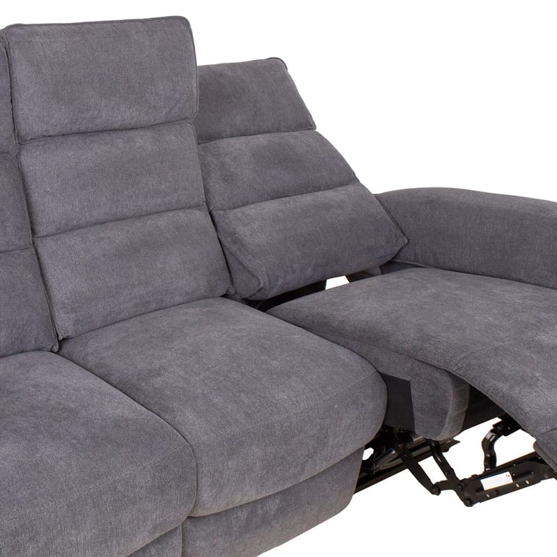 Reclinersoffa Mörvik 3-sits med elektrisk mekanism - blågrå - Möbler - Soffa - Biosoffa & reclinersoffa - 3 sits biosoffa & reclinersoffa