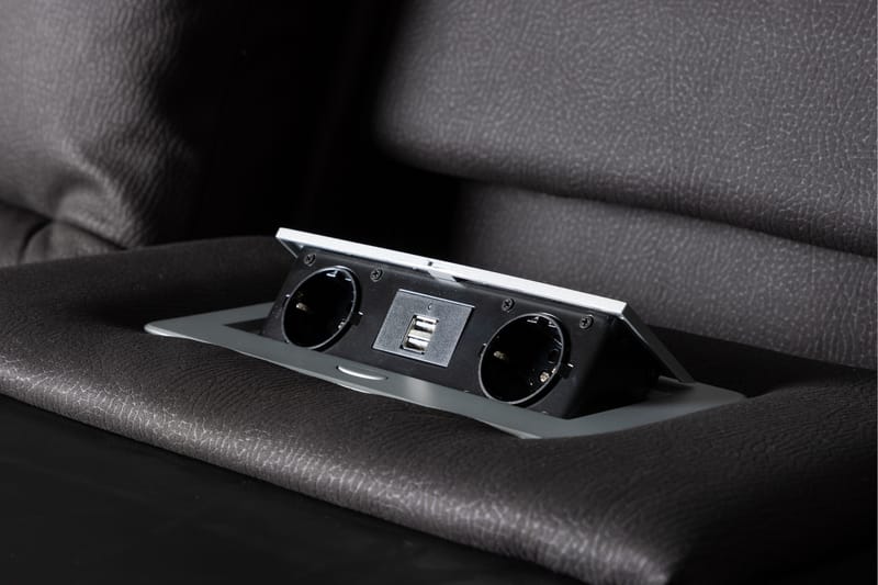 Reclinersoffa med hörn Comfort Living Singapore Reclinersoffa 3 sits Konstläder Black - Möbler - Soffa - Biosoffa & reclinersoffa