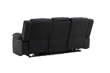 Reclinersoffa med hörn Comfort Living Singapore Reclinersoffa 3 sits Konstläder Black - Möbler - Soffa - Biosoffa & reclinersoffa