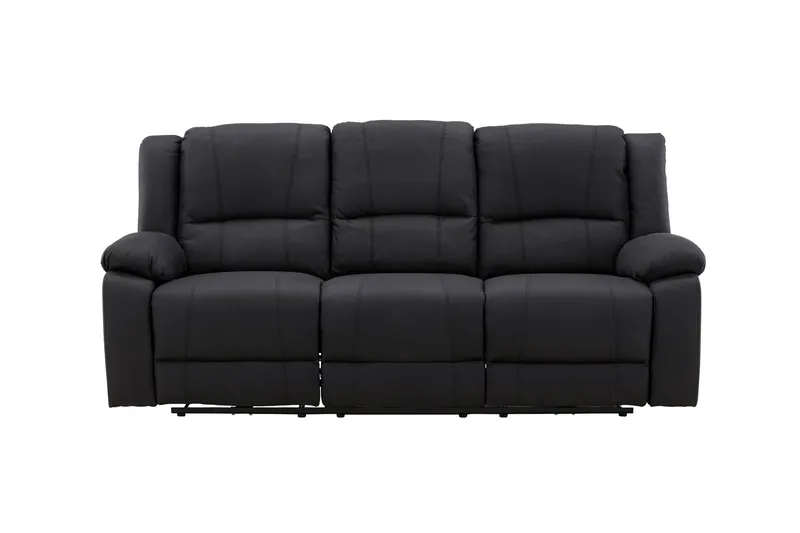 Reclinersoffa med hörn Comfort Living Singapore Reclinersoffa 3 sits Konstläder Black, undefined