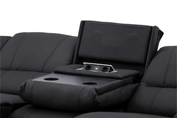 Reclinersoffa med hörn Comfort Living Singapore Reclinersoffa 3 sits Konstläder Black - Möbler - Soffa - Biosoffa & reclinersoffa