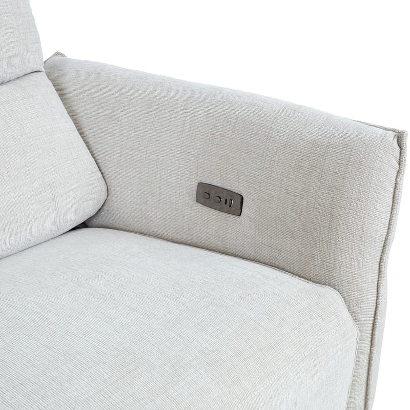 Reclinersoffa Näsdal 3-sits med elektrisk mekanism - ljusbeige - Möbler - Soffa - Biosoffa & reclinersoffa - 3 sits biosoffa & reclinersoffa