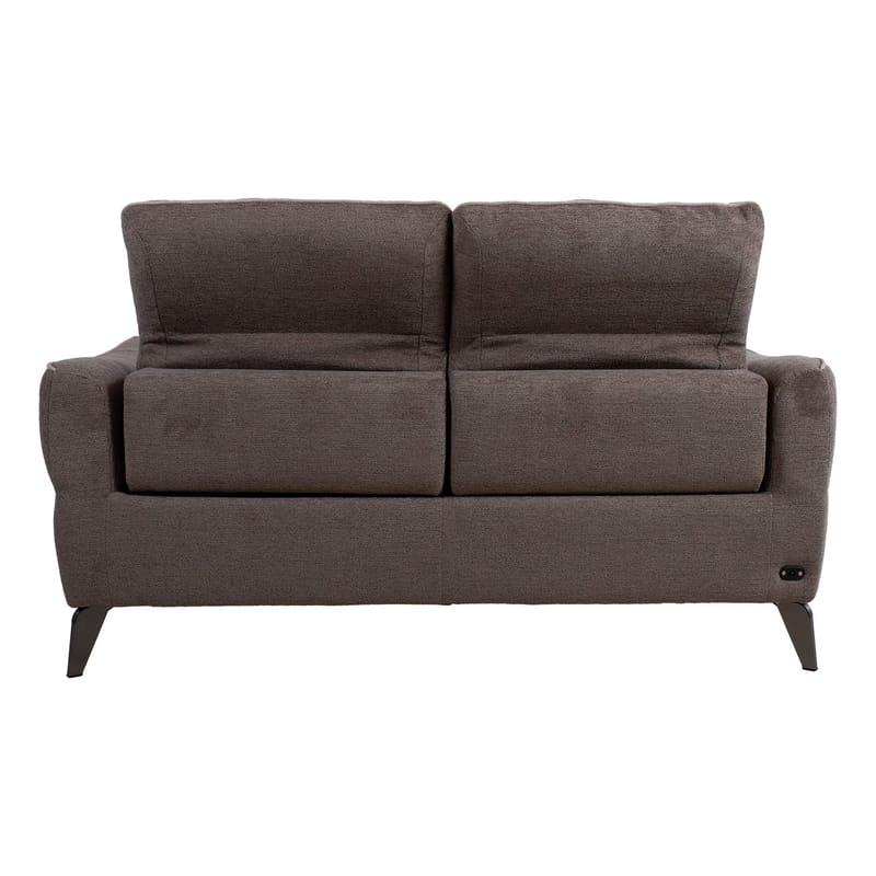 Reclinersoffa Nordan 2-sits elektrisk - ljusbrun med beige passpoal - Möbler - Soffa - Biosoffa & reclinersoffa - 2 sits biosoffa & reclinersoffa