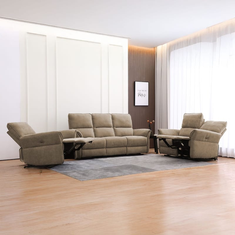 Reclinersoffa Ravdal 2-sits med elektrisk mekanism - ljusbrun - Möbler - Soffa - Biosoffa & reclinersoffa - 2 sits biosoffa & reclinersoffa