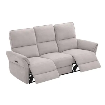 Reclinersoffa Ravdal 3-sits med elektrisk mekanism - grå - Möbler - Soffa - Biosoffa & reclinersoffa - 3 sits biosoffa & reclinersoffa