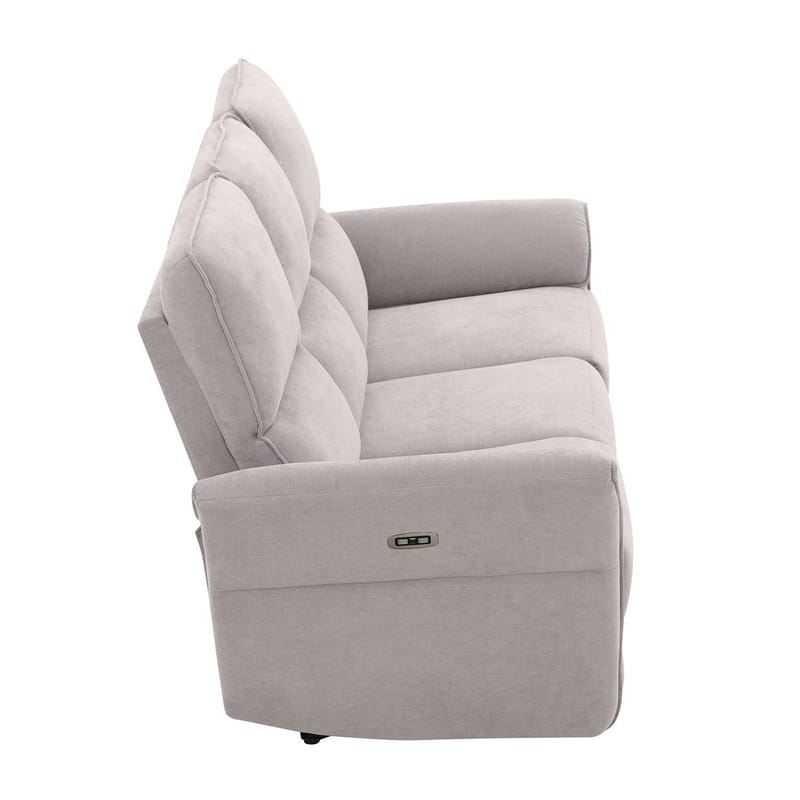 Reclinersoffa Ravdal 3-sits med elektrisk mekanism - grå - Möbler - Soffa - Biosoffa & reclinersoffa - 3 sits biosoffa & reclinersoffa
