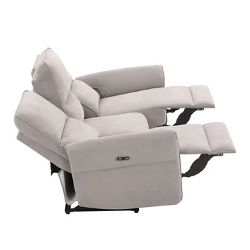 Reclinersoffa Ravdal 3-sits med elektrisk mekanism - grå - Möbler - Soffa - Biosoffa & reclinersoffa - 3 sits biosoffa & reclinersoffa