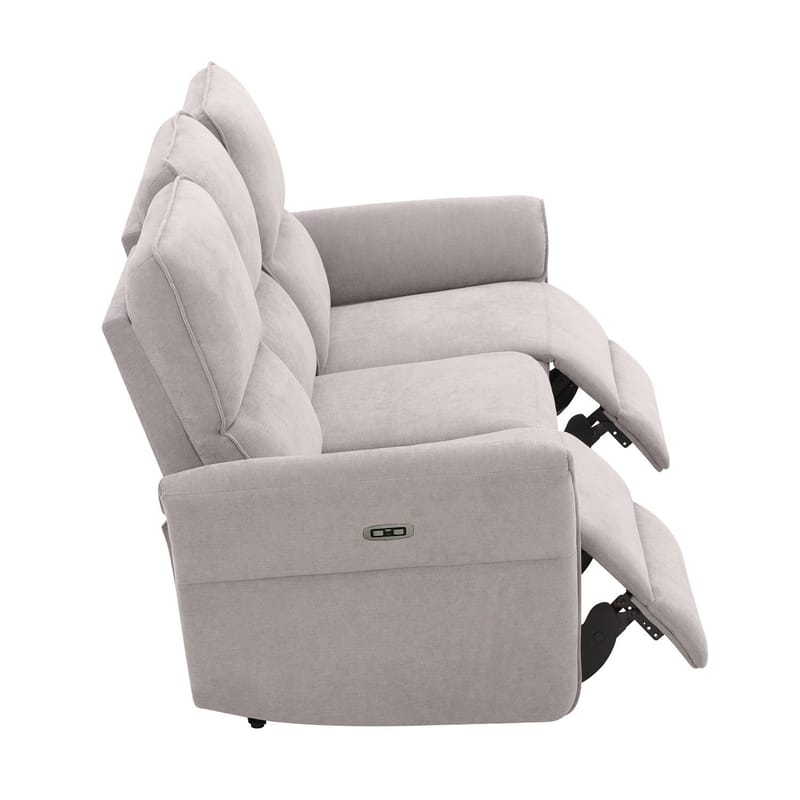 Reclinersoffa Ravdal 3-sits med elektrisk mekanism - grå - Möbler - Soffa - Biosoffa & reclinersoffa - 3 sits biosoffa & reclinersoffa