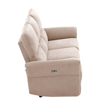 Reclinersoffa Ravdal 3-sits med elektrisk mekanism - ljusbrun - Möbler - Soffa - Biosoffa & reclinersoffa - 3 sits biosoffa & reclinersoffa