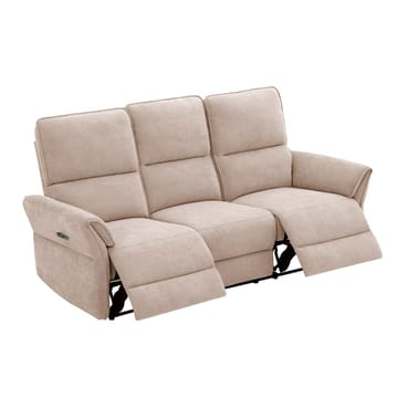 Reclinersoffa Ravdal 3-sits med elektrisk mekanism - ljusbrun - Möbler - Soffa - Biosoffa & reclinersoffa - 3 sits biosoffa & reclinersoffa