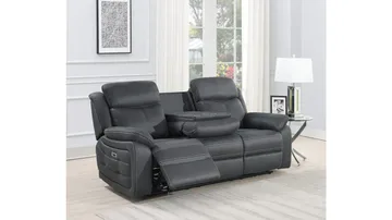 Reclinersoffa Rindal 3 Sits Elektrisk - grå - Möbler - Soffa - Biosoffa & reclinersoffa - 3 sits biosoffa & reclinersoffa