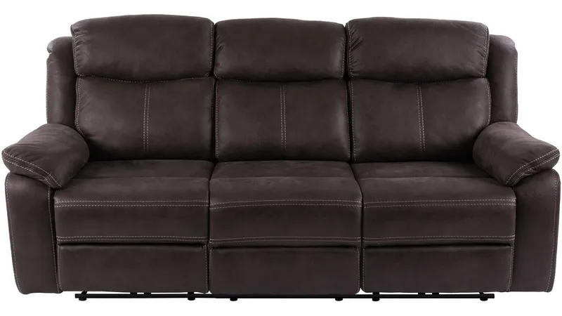 Reclinersoffa Rindal 3 Sits Manuell - brungrå - Möbler - Soffa - Biosoffa & reclinersoffa - 3 sits biosoffa & reclinersoffa