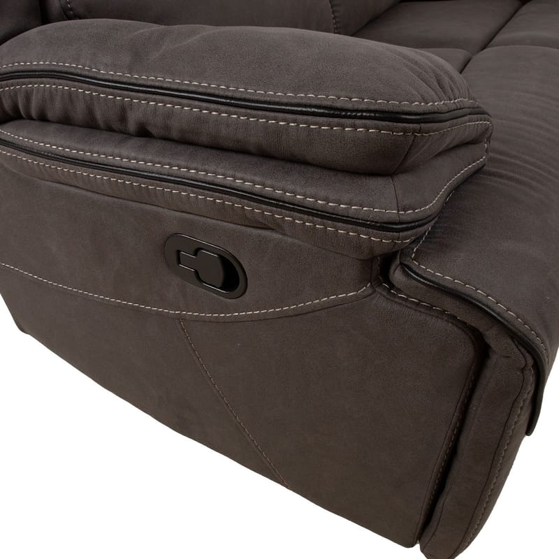 Reclinersoffa Sälmar 2-sits med manuell mekanism - grå - Möbler - Soffa - Biosoffa & reclinersoffa - 2 sits biosoffa & reclinersoffa