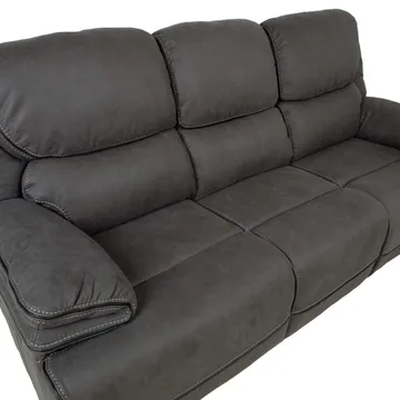 Reclinersoffa Sälmar 3-sits med manuell mekanism - grå - Möbler - Soffa - Biosoffa & reclinersoffa - 3 sits biosoffa & reclinersoffa