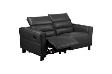 Reclinersoffa utan hörn Loft24 Carpari Reclinersoffa 2-sits Black Artificial leather - Möbler - Soffa - Biosoffa & reclinersoffa - 2 sits biosoffa & reclinersoffa