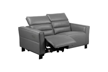 Reclinersoffa utan hörn Loft24 Carpari Reclinersoffa 2-sits Grey Artificial leather - Möbler - Soffa - Biosoffa & reclinersoffa - 2 sits biosoffa & reclinersoffa