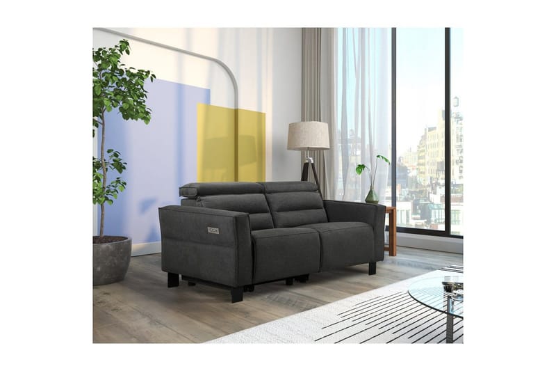 Reclinersoffa utan hörn Loft24 Carpari Reclinersoffa 2-sits Grey Belfast fabric - Möbler - Soffa - Biosoffa & reclinersoffa - 2 sits biosoffa & reclinersoffa