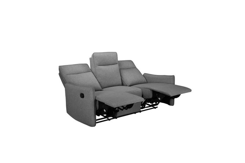 Reclinersoffa utan hörn Loft24 Lugo Reclinersoffa 3-sits Grey 100% polyester - Möbler - Soffa - Biosoffa & reclinersoffa - 3 sits biosoffa & reclinersoffa