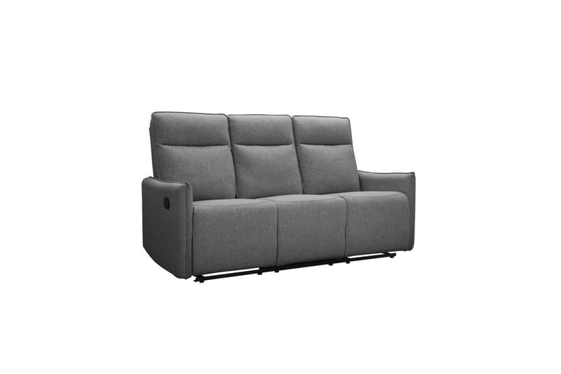 Reclinersoffa utan hörn Loft24 Lugo Reclinersoffa 3-sits Grey 100% polyester - Möbler - Soffa - Biosoffa & reclinersoffa - 3 sits biosoffa & reclinersoffa