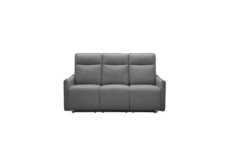 Reclinersoffa utan hörn Loft24 Lugo Reclinersoffa 3-sits Grey 100% polyester, undefined
