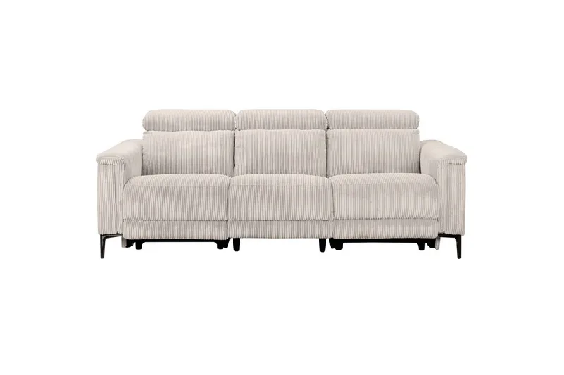 Reclinersoffa utan hörn Loft24 Lund Reclinersoffa 3-sits Vit, undefined