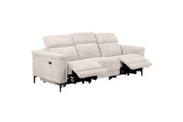 Reclinersoffa utan hörn Loft24 Lund Reclinersoffa 3-sits Vit - Möbler - Soffa - Biosoffa & reclinersoffa - 3 sits biosoffa & reclinersoffa