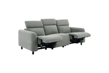 Reclinersoffa utan hörn Loft24 Skaane Reclinersoffa 3-sits Grå Manchester - Möbler - Soffa - Biosoffa & reclinersoffa - 3 sits biosoffa & reclinersoffa