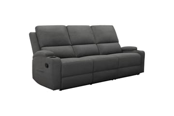 Reclinersoffa utan hörn Loft24 Soffa 3-sits Loft24 Dallas Grey Belfast fabric - Möbler - Soffa - Biosoffa & reclinersoffa