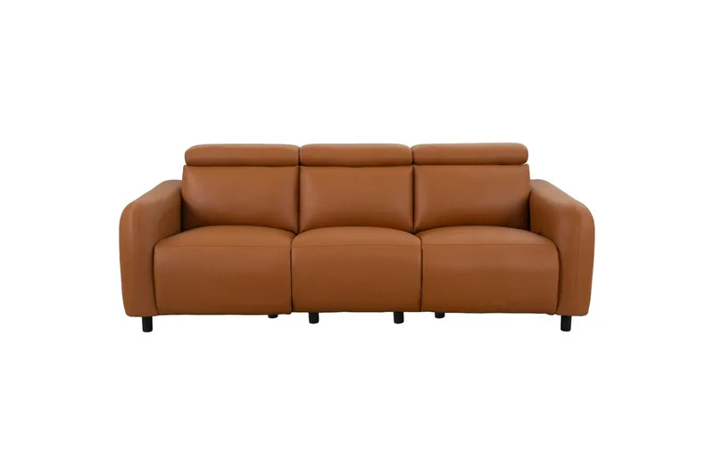 Skaane 3-sits Rektangulär Reclinersoffa 229 cm i Läder, Cognac