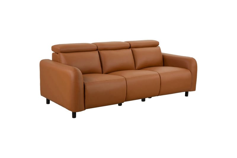 Skaane 3-sits Rektangulär Reclinersoffa 229 cm i Läder - Cognac - Möbler - Soffa - Biosoffa & reclinersoffa