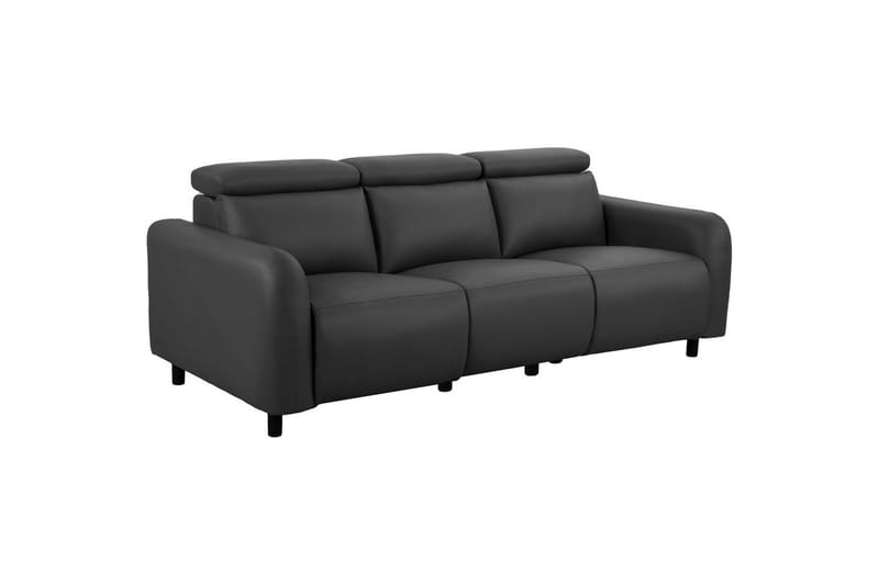 Skaane 3-sits Rektangulär Reclinersoffa 229 cm i Läder - Grå - Möbler - Soffa - Biosoffa & reclinersoffa - 3 sits biosoffa & reclinersoffa