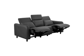 Skaane 3-sits Rektangulär Reclinersoffa 229 cm i Läder - Grå - Möbler - Soffa - Biosoffa & reclinersoffa - 3 sits biosoffa & reclinersoffa