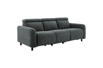 Skaane 3-sits Rektangulär Reclinersoffa 229 cm i Tyg - Grå - Möbler - Soffa - Biosoffa & reclinersoffa - 3 sits biosoffa & reclinersoffa
