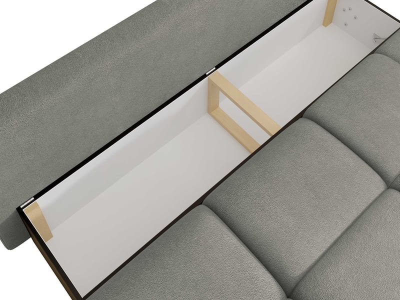 Bjorn 3-sits Bäddsoffa med förvaring - grå - M öbler - Soffa - Bäddsoffa