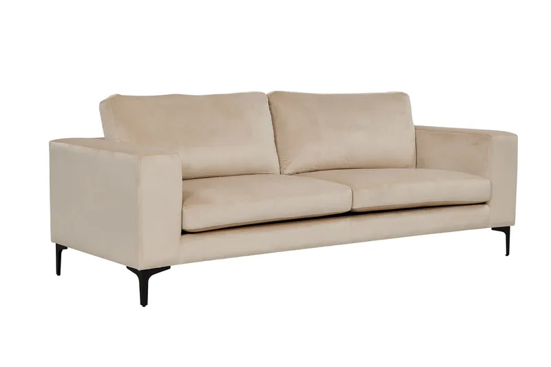 Bolero Sammetssoffa 3-sits - Beige - Möbler - Soffa - Sammetssoffa