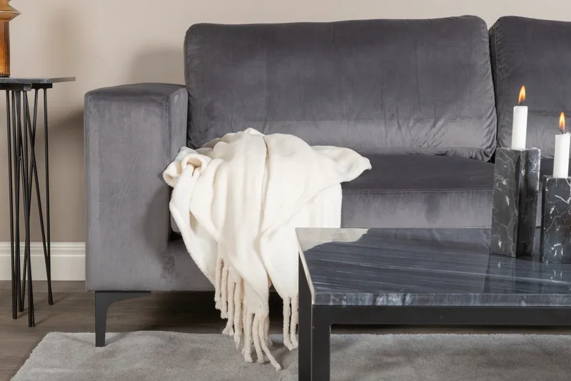 Bolero Sammetssoffa 3-sits - Mörkgrå - Möbler - Soffa - Sammetssoffa