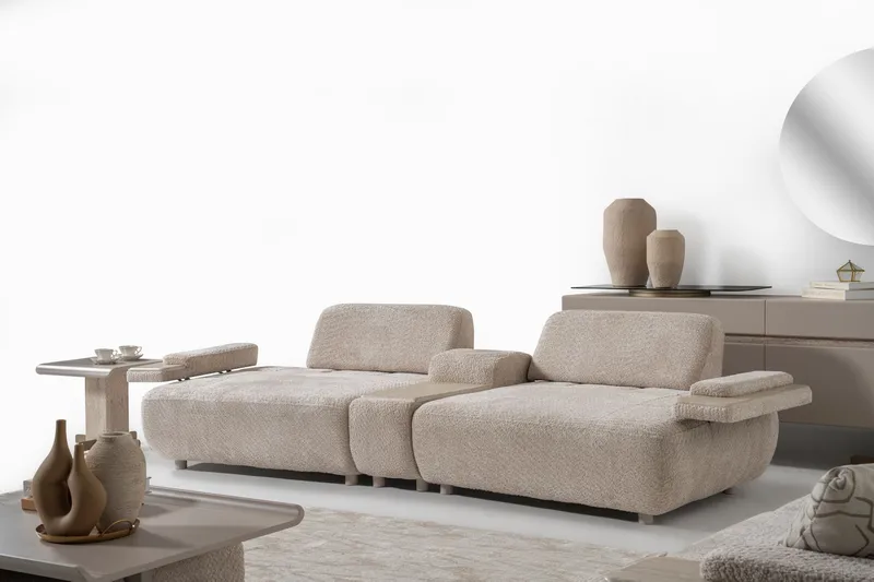 Bonavista 4-sits Soffa Bouclet - Beige - Möbler - Soffa - 4 sits soffa