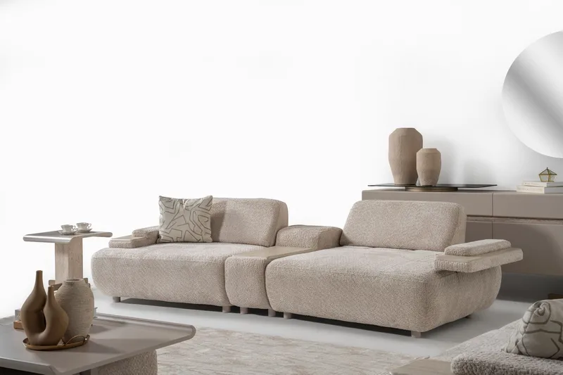 Bonavista 4-sits Soffa Bouclet - Beige - Möbler - Soffa - 4 sits soffa
